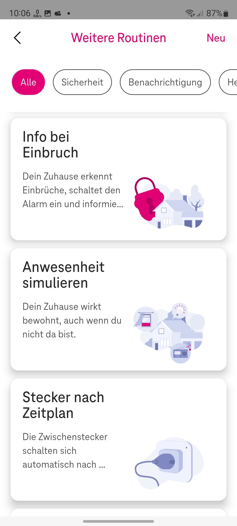 Magenta Zuhause mit Home Base 2: Routinen, Geräte, Tools, Einstellungen