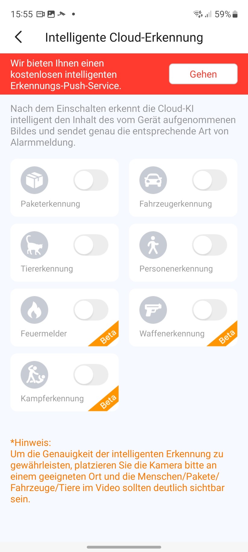 Foscam B4: Einstellungen