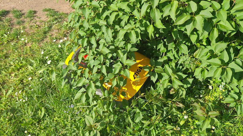  Da der Mähroboter bis auf den Bumper über keine Sensoren verfügt, muss man No-Go-Zonen für auf der Rasenfläche stehende Hindernisse wie Pflanzen erstellen. Das erhöht den zeitlichen Aufwand bei der Ersteinrichtung.