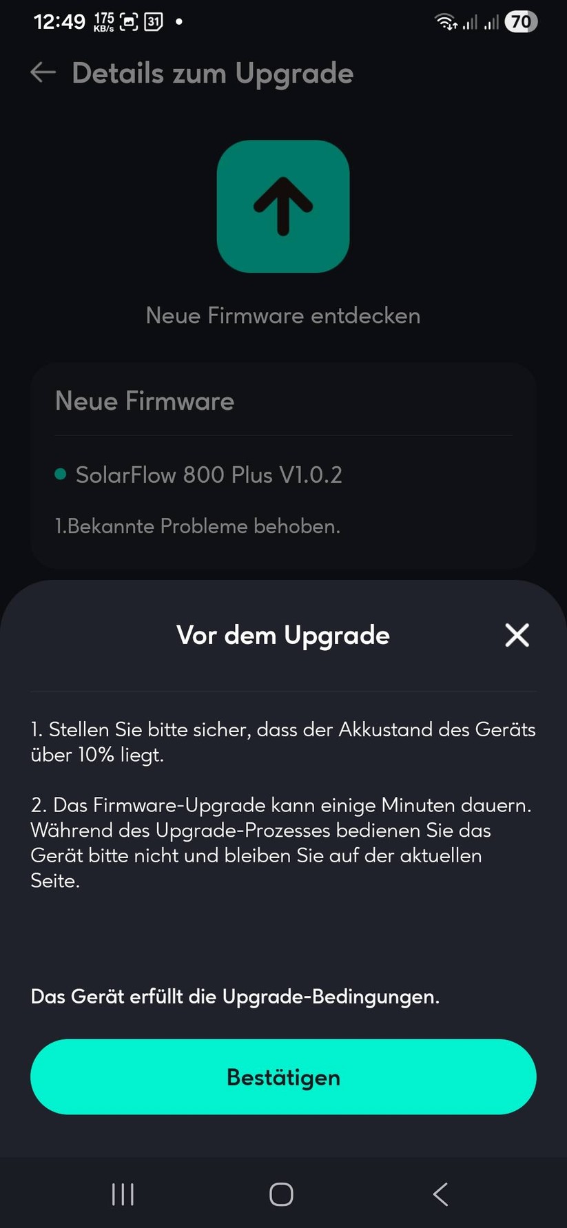 Die Zendure-App zeigt den Energiefluss zwischen PV, Akku, Haushalt und Netz sowie die Leistungen der beiden MPPT-Eingänge. Die grundlegende Bedienlogik ist nachvollziehbar, die wichtigsten Einstellungen sind sinnvoll gruppiert und schnell erreichbar.