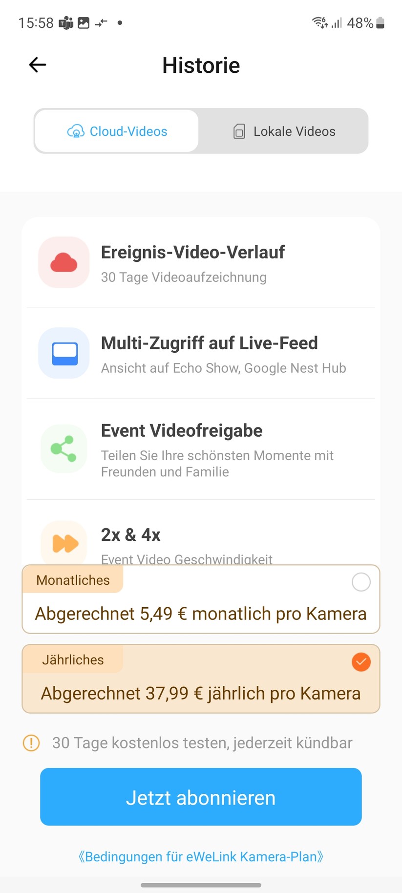Sonoff Slim Cam: Einrichtung & Einstellungen