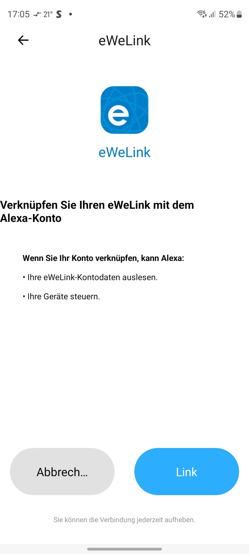 Sonoff Zigbee TRV: Die Koppelung mit Amazon Alexa und Google Assistant hat zwar prinzipiell funktioniert, doch beide Sprachassistenten haben das Sonoff-Thermostat nicht gefunden.