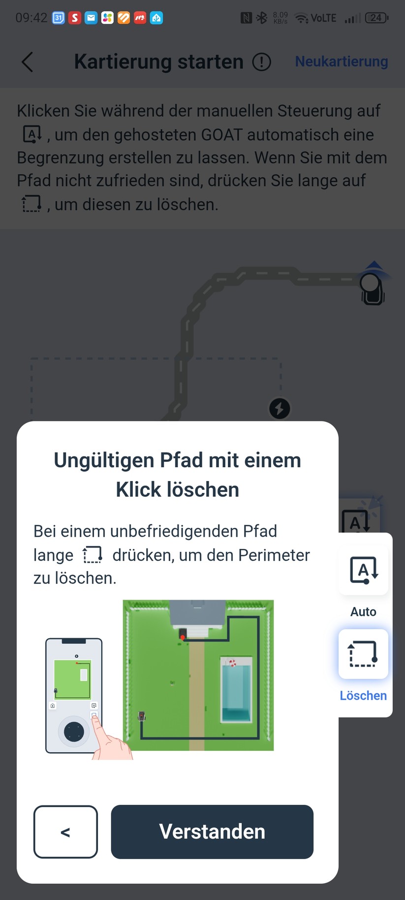 Ecovacs-App: Kartierung