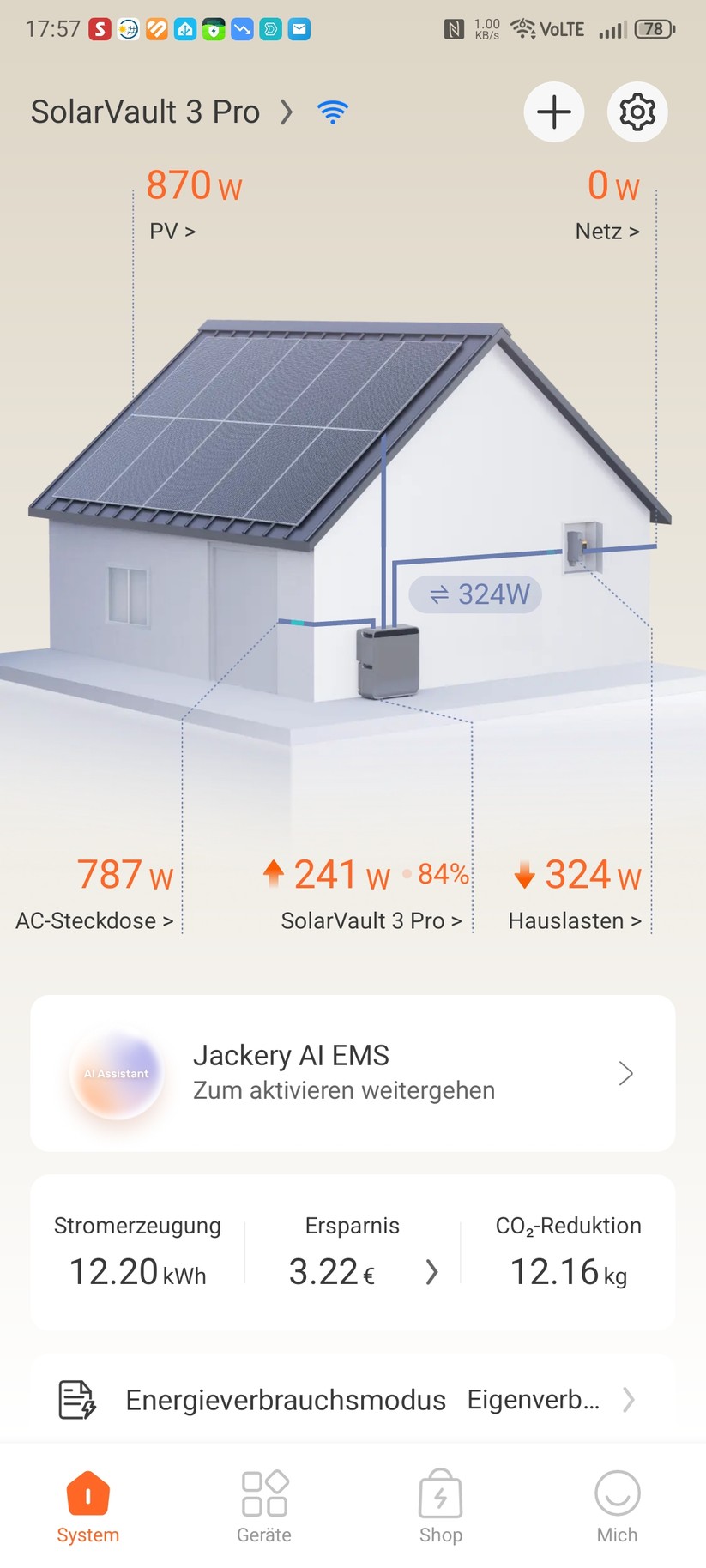 Jackery Solarvault 3 Pro: Die App ist übersichtlich und leicht zu bedienen. Für die Integration in Home Assistant muss man die MQTT-Zugang konfigurieren.