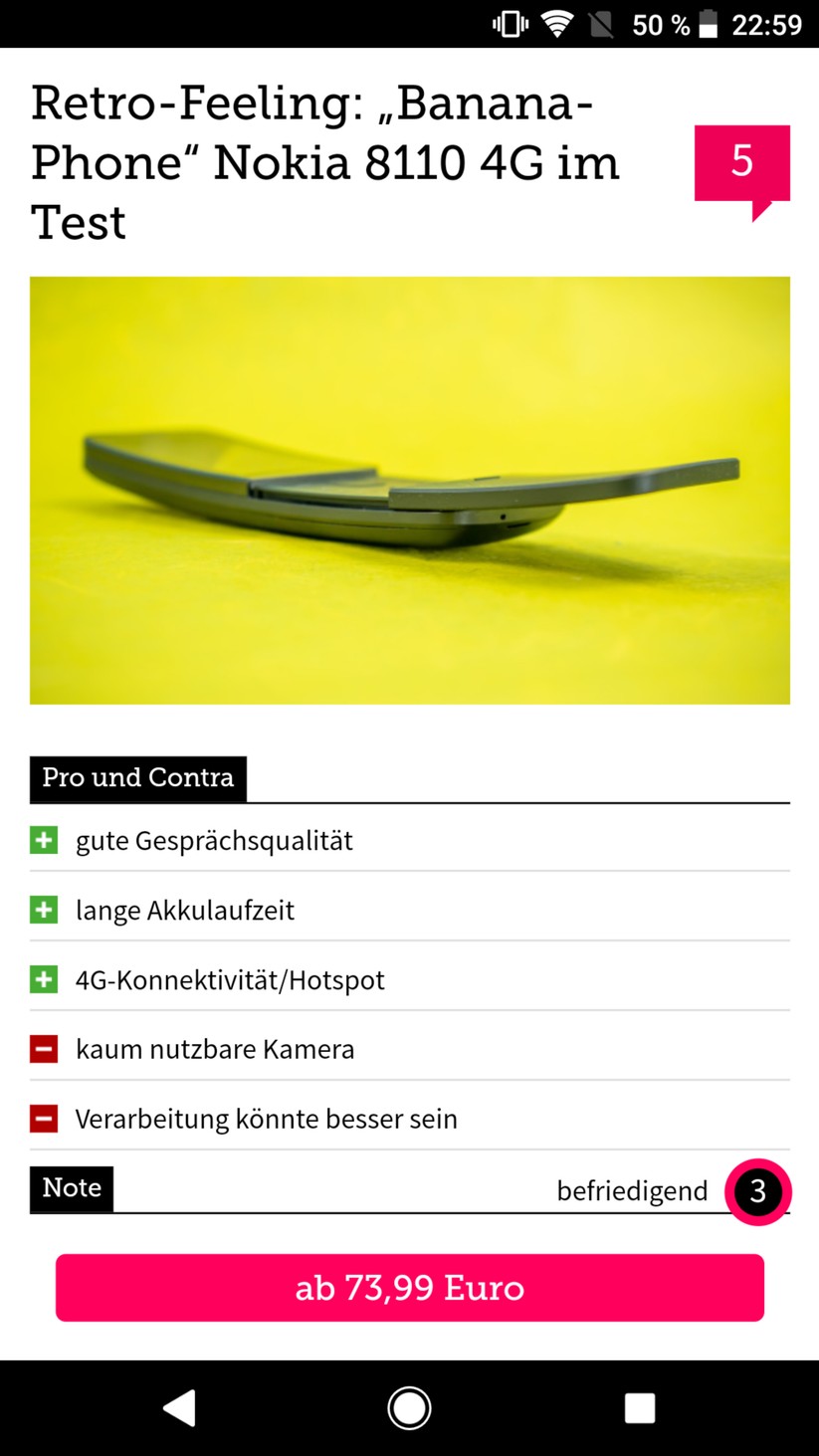 Google Chrome auf dem Sony Xperia XZ2 Premium