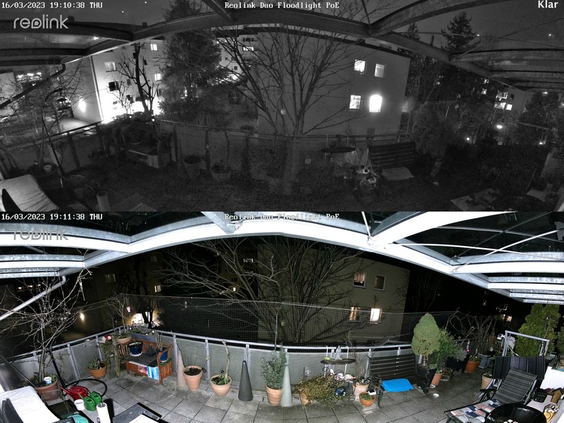 Reolink Duo Floodlight PoE: Nachtsicht mit Infrarot-LEDs und in Farbe dank LED-Zusatzbeleuchtung mit voller Auflösung (Darstellungsoption: Klar)