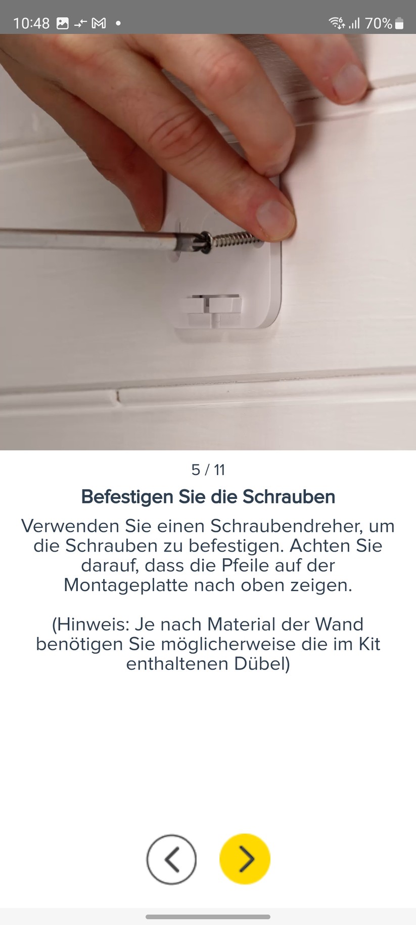 Yale Smart Outdoor Camera: Montageanleitung in der App