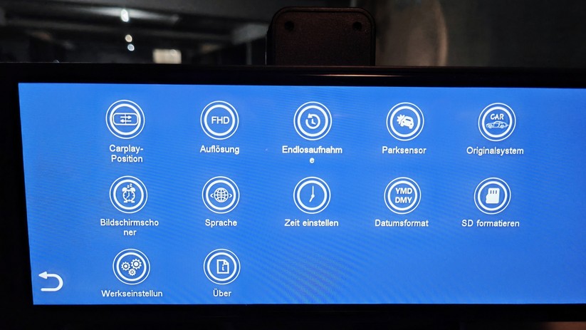 Lescars IPS-HD-Touchscreen mit Dashcam für Android Auto & Apple Carplay