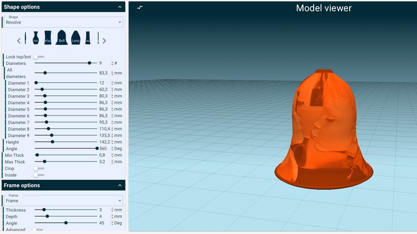 Die Glockenform wäre etwas zu Weihnachten. Wer will, kann auch Lampenschirm oder Vase als Grundform wählen.