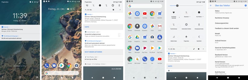 Auf dem Pixel 2 und Pixel 2 XL läuft Android OS 8.0 Oreo mit der Oberfläche Vanilla.