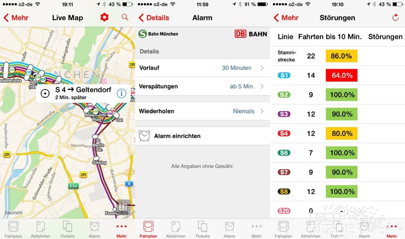 Coole Funktionen und hübsche Darstellung von Betriebslage und Verspätungen, allerdings primär auf die S-Bahn ausgerichtet.