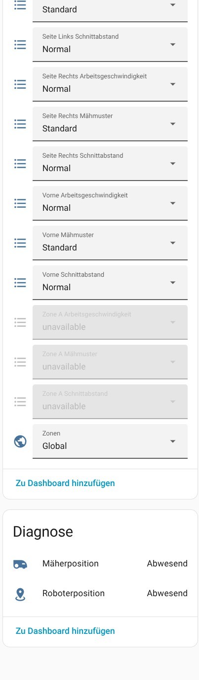 Die Community-Integration für Home Assistant informiert detailliert über die Betriebsparameter, inklusive Real-Time-Karten, Mähfortschritt, Akkuverbrauch et cetera.