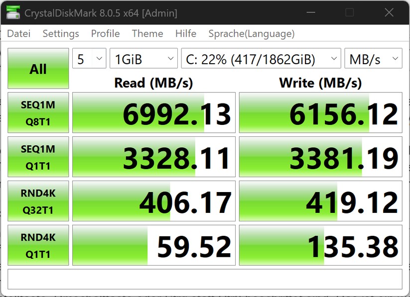 Geekom Geekbook X14 Pro – Crystaldiskmark
