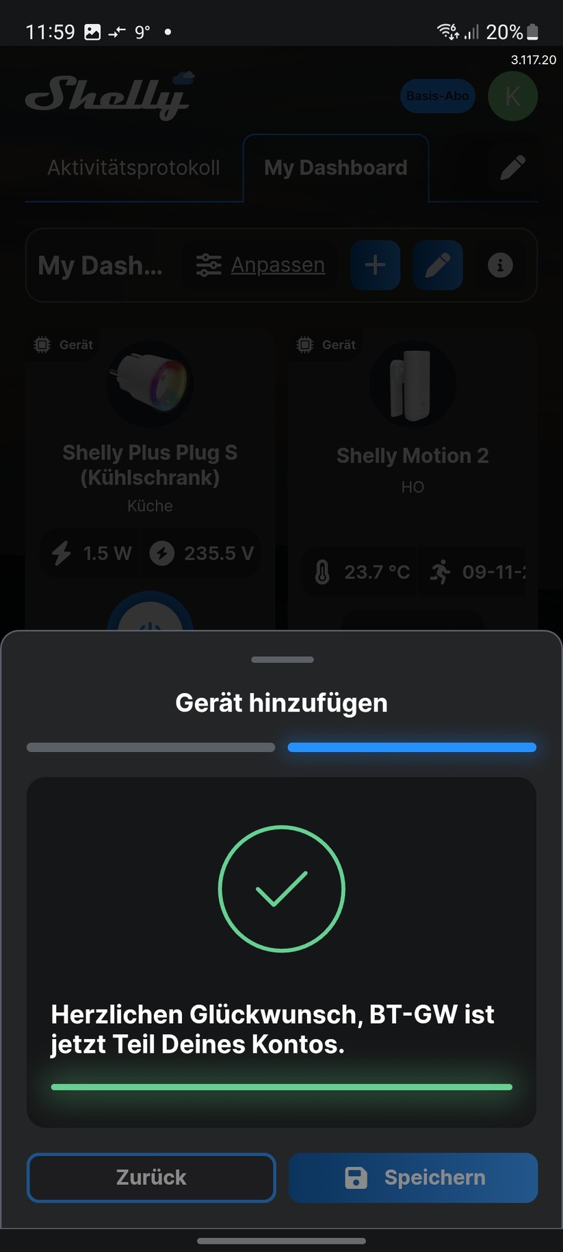 Shelly BLU TRV: Inbetriebnahme mit Shelly-App