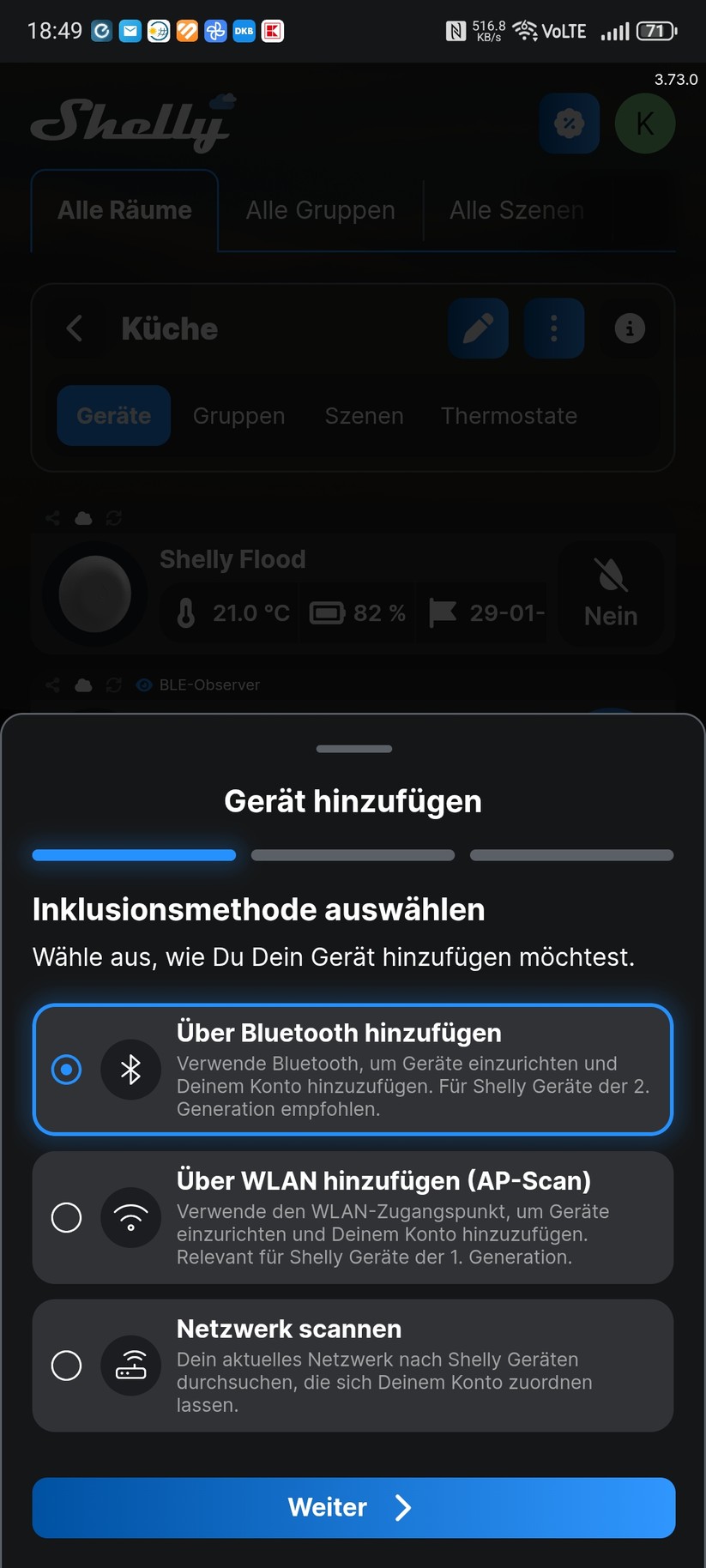 Shelly Linkedgo ST1820: Inbetriebnahme mit Shelly-App