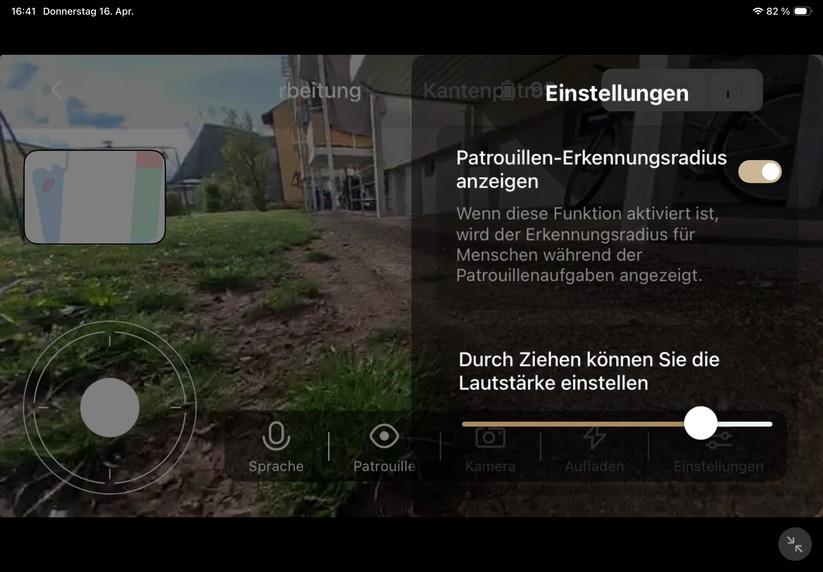Dreame A3 AWD Pro 3500: Die Dreame-App kann auch den Livestream des Kamera darstellen. Zudem bietet sie die Option, Fotos von erkannten Objekten oder Menschen aufzunehmen. Allerdings liegt die Erkennungsrate viN Menschen im Test nur bei etwa 50 Prozent. Zudem ist die Auflösung mit 640 × 360 Pixel nicht sehr hoch.