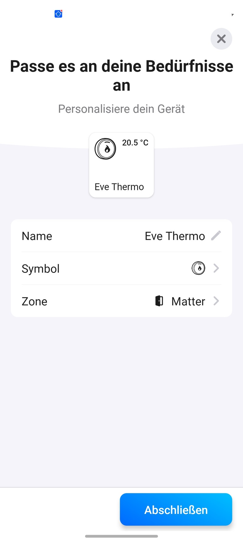 Eve Thermo & Eve Thermo Control: Integration über Matter in Homey Pro