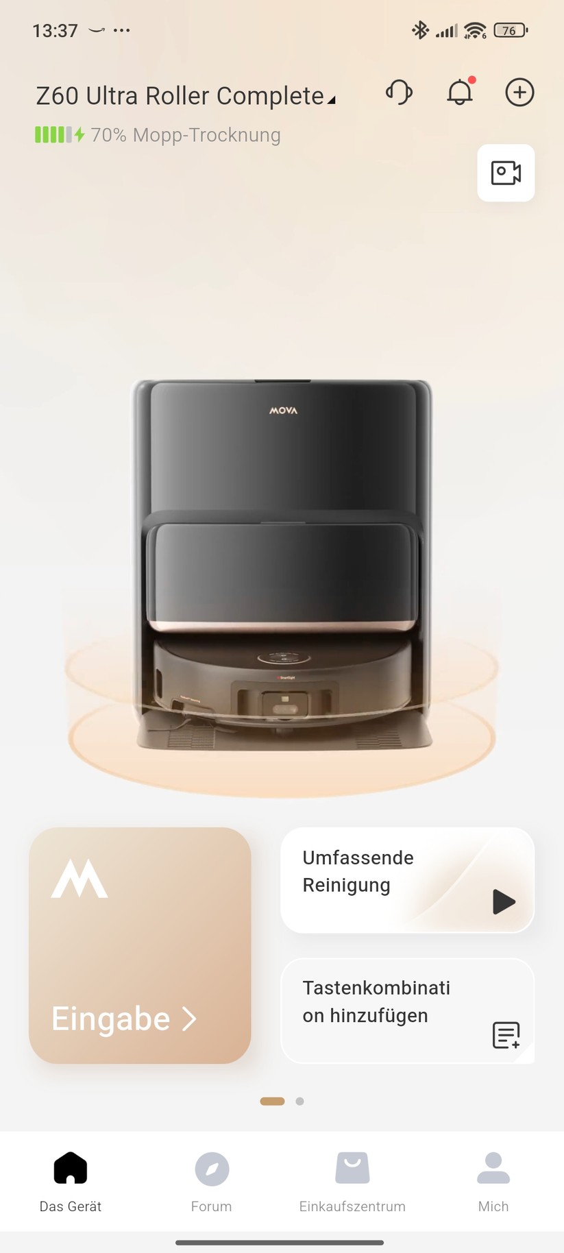 Mova Z60 Ultra Roller – App