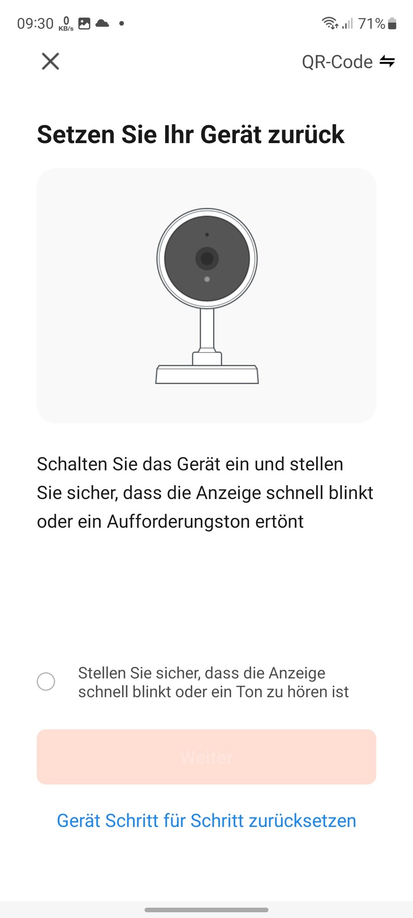 7Links-IPC-675: App, Inbetriebnahme, Einstellungen, Sichtfeld