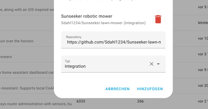Inzwischen steht auch eine Community-Integration für Home Assistant (Bestenliste) zur Verfügung, mit der man den Sunseeker X7 vollständig steuern kann. Dashboard-Vorlagen für Pläne, Kontrolle und Zonen gibt es ebenfalls.
