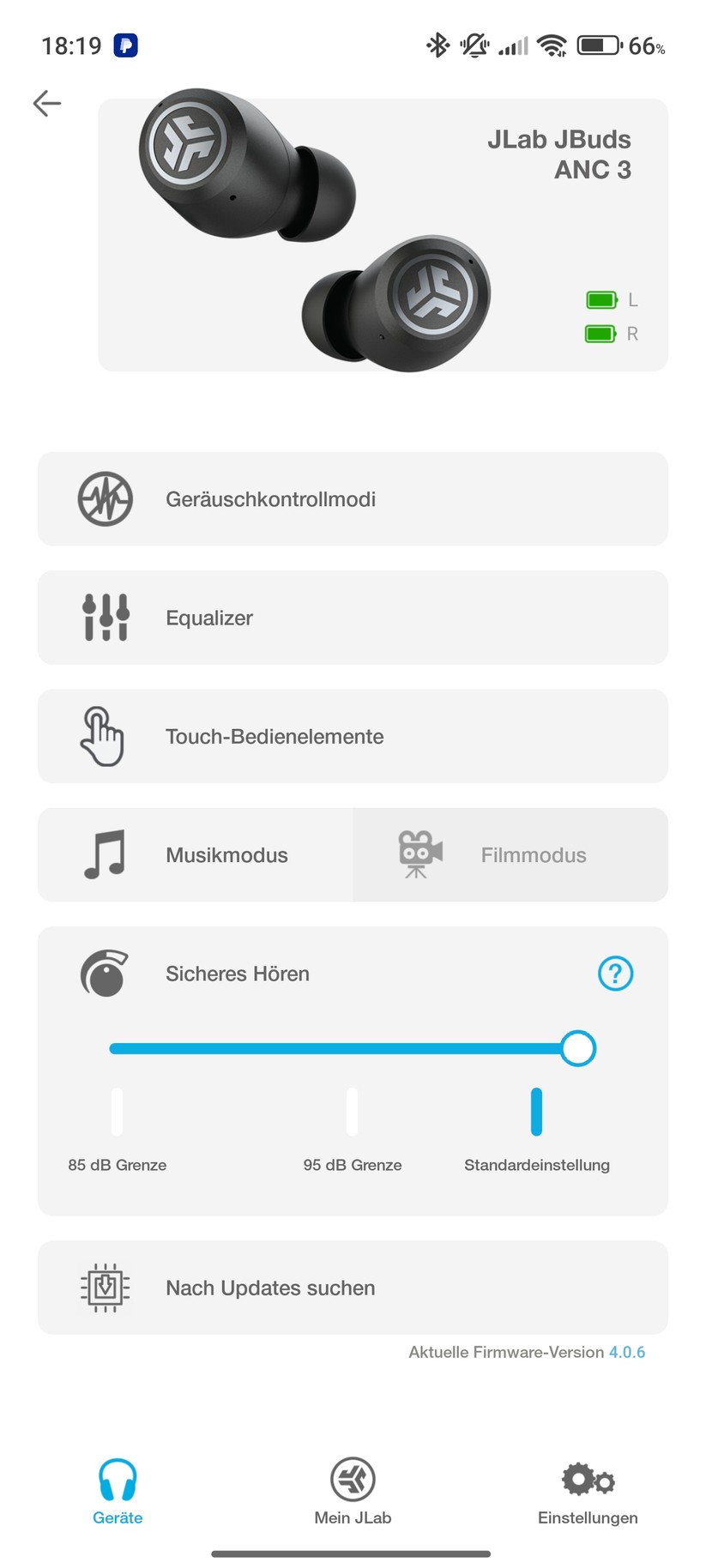 JLab JBuds ANC 3 Screenshot