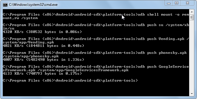 14. Dateien für Root und Google Play einspielen