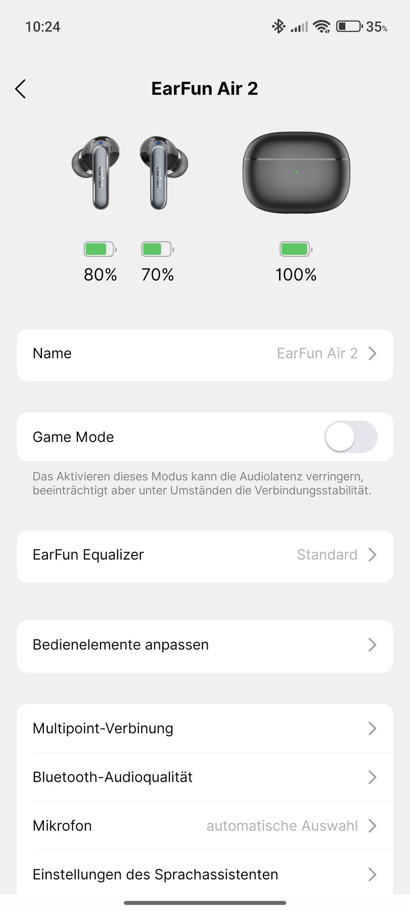 Earfun Air 2 Screenshot