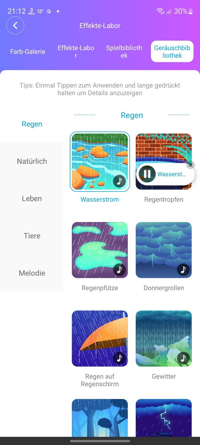 Govee RGBIC-LED-Streifen: App