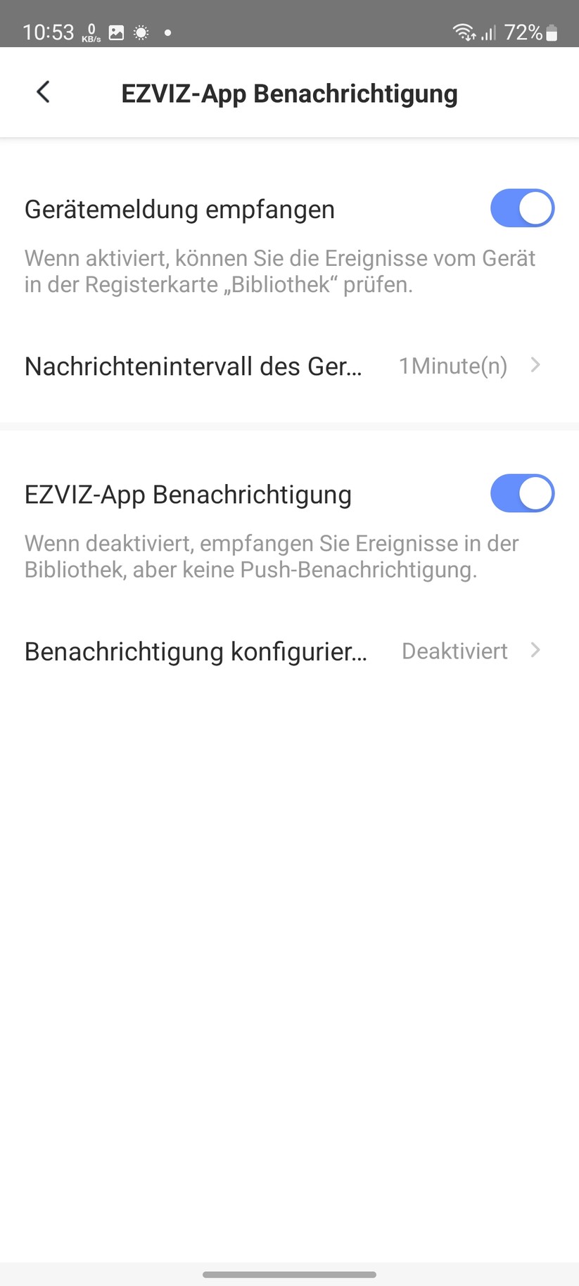 Ezviz C8W Pro 2K: Einstellungen