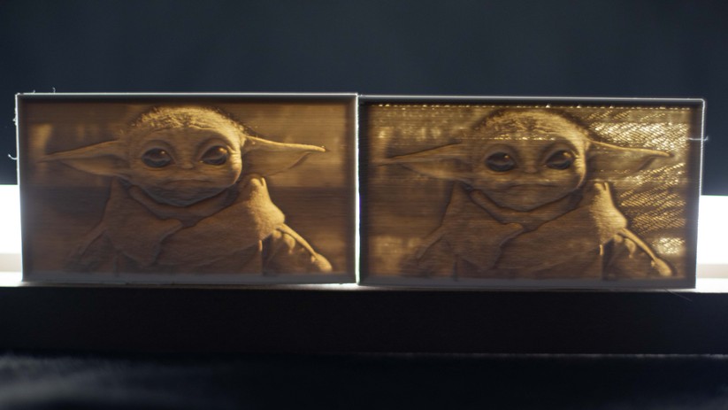 Selbes Material, gleiche Settings: Einmal mit neuem, einmal mit altem Bowdenschlauch gedruckt