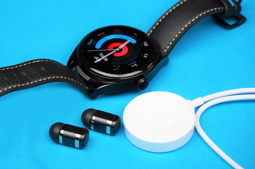 Huawei Watch Buds: Nach rund 80 Minuten ist die Watch Buds wieder vollständig geladen.