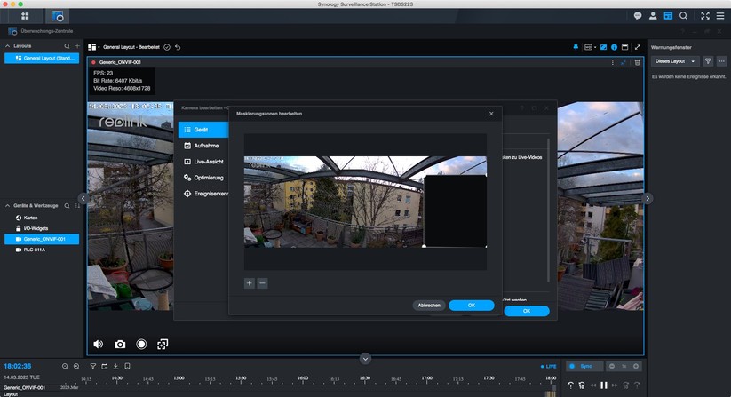 Reolink Duo Floodlight PoE: Synology Surveillance Station