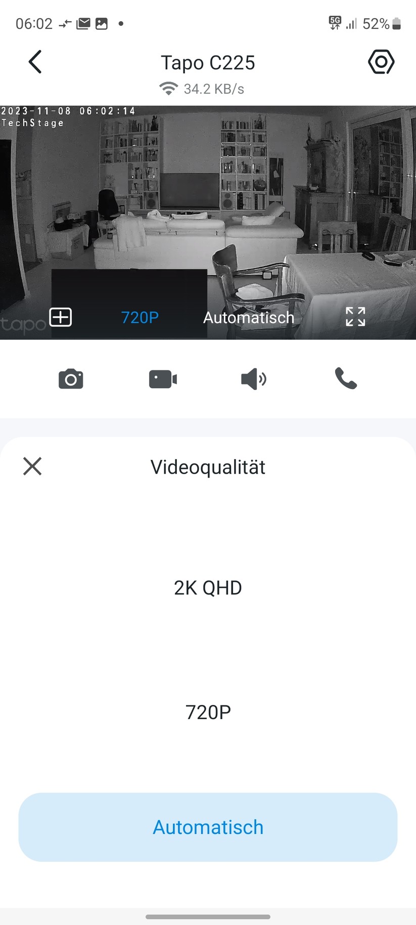 TP-Link Tapo C225: Einstellungen