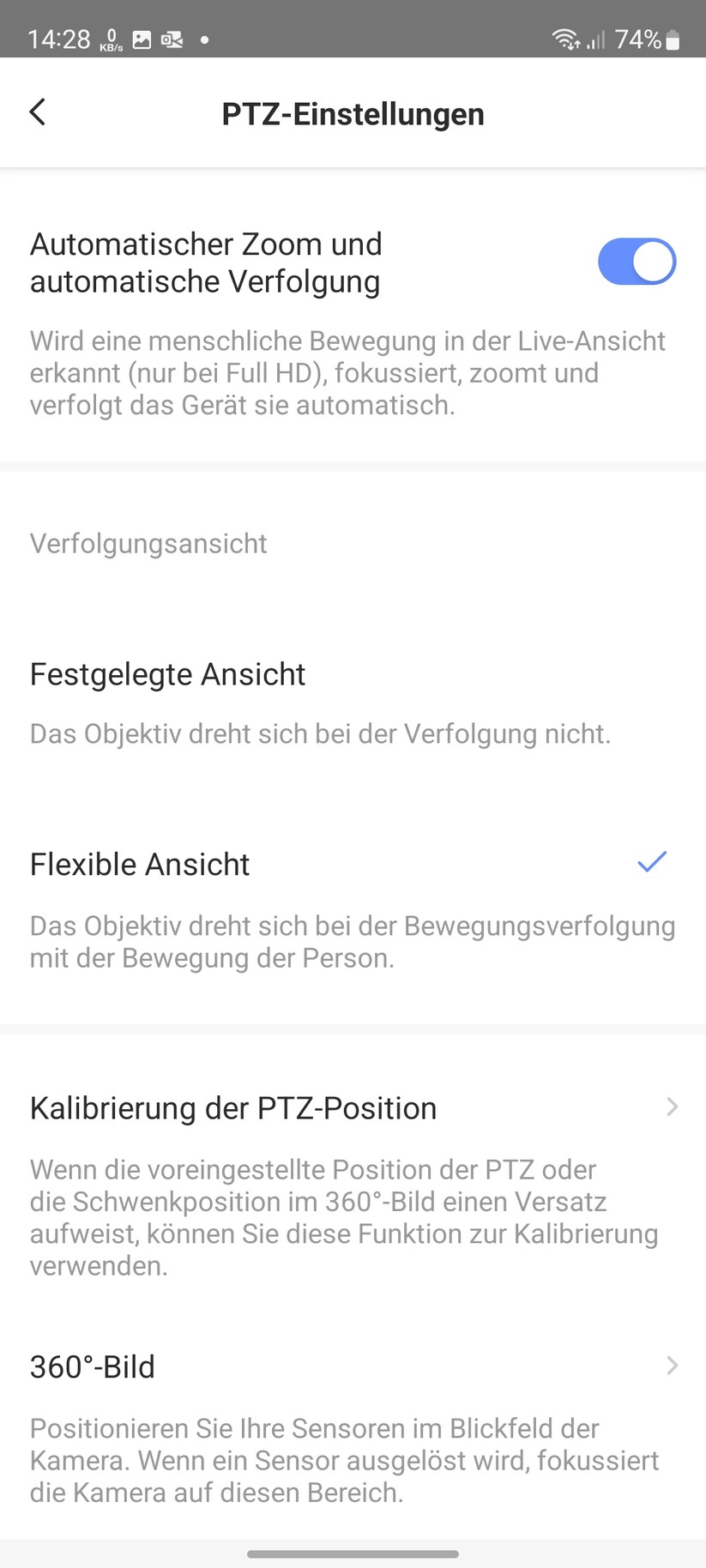 Ezviz C6 2K+: Einstellungen