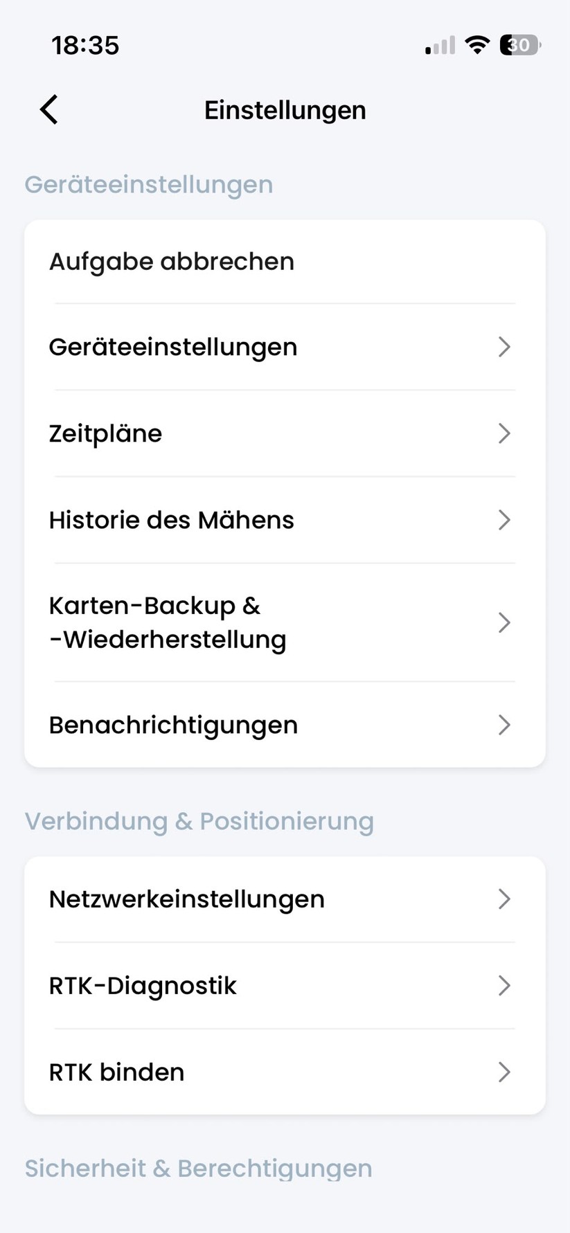 Grundsätzlich bietet die App viele Möglichkeiten, ohne so intuitiv und umfangreich wie bei Segway oder Mammotion zu sein. Vor allem Einstellungsmöglichkeiten bei der Hinderniserkennung haben wir stark vermisst.