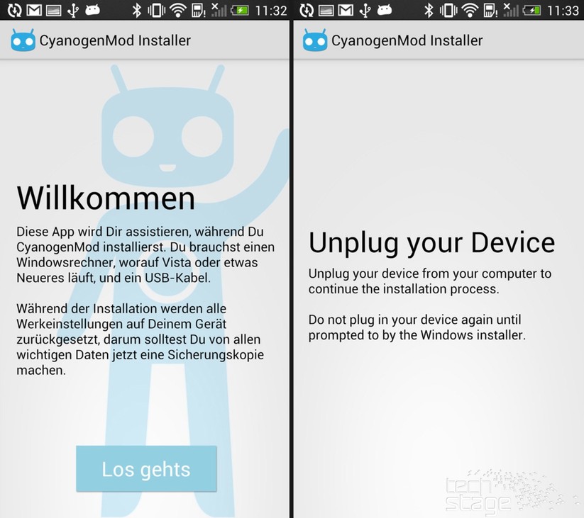 Die App unterstützt den Nutzer beim Einschalten des Entwicklermodus – das war's.  Weiter geht's unter Windows.
