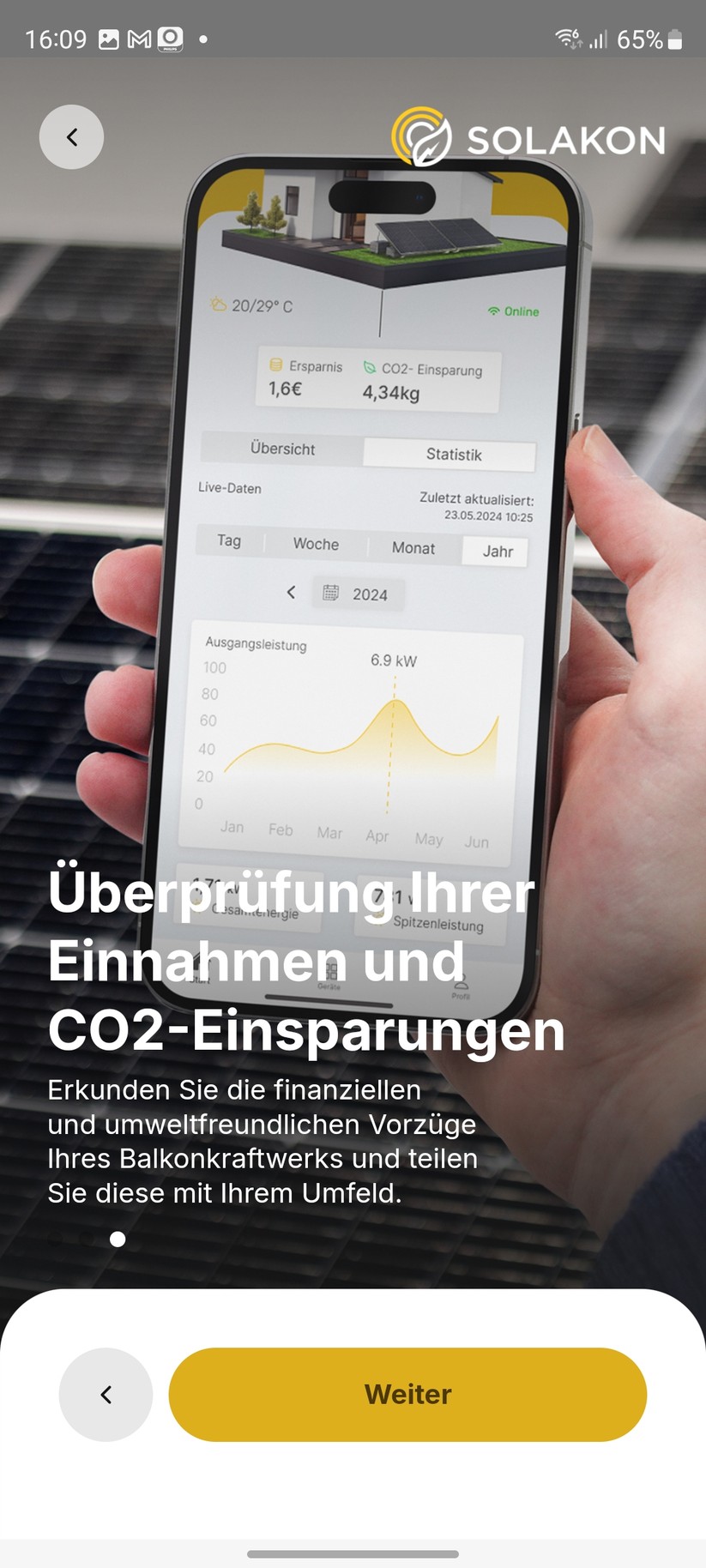 Solakon-App zur Einrichtung des APsystems-Wechselrichter EZ1-M