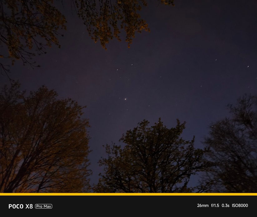 Xiaomi Poco X8 Pro Max: Hauptkamera bei Nacht