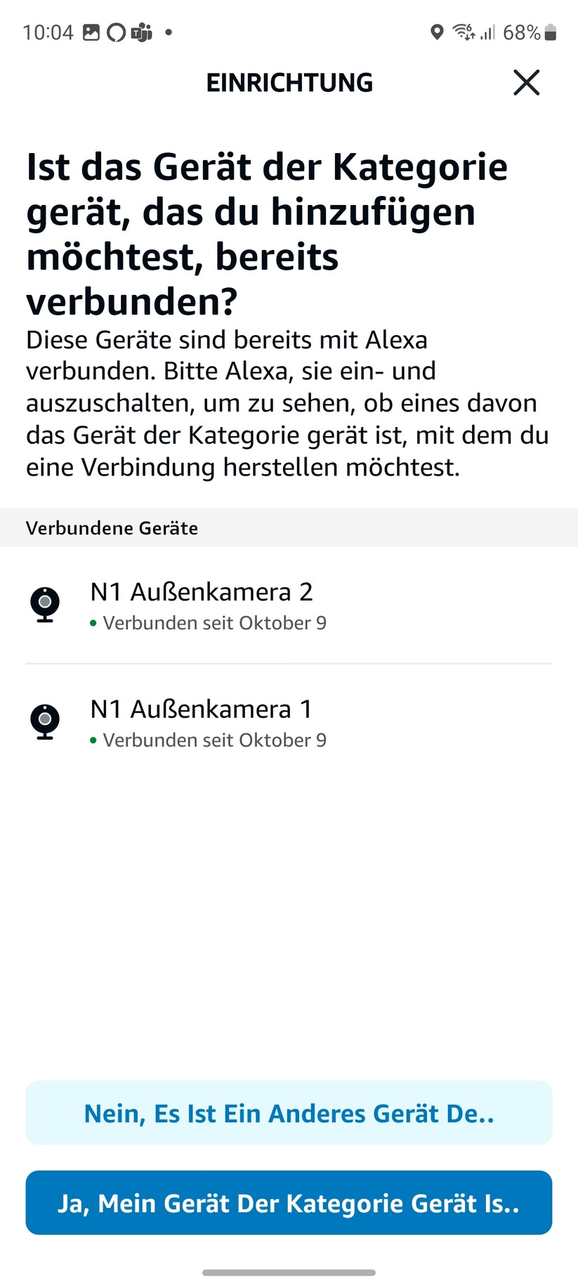Baseus N1 Outdoor: Die Koppelung mit Amazon Alexa funktioniert zwar, aber der Livestream will auf dem Echo Show 8 nicht erscheinen. Über erkannte Bewegungen informiert Alexa jedoch.