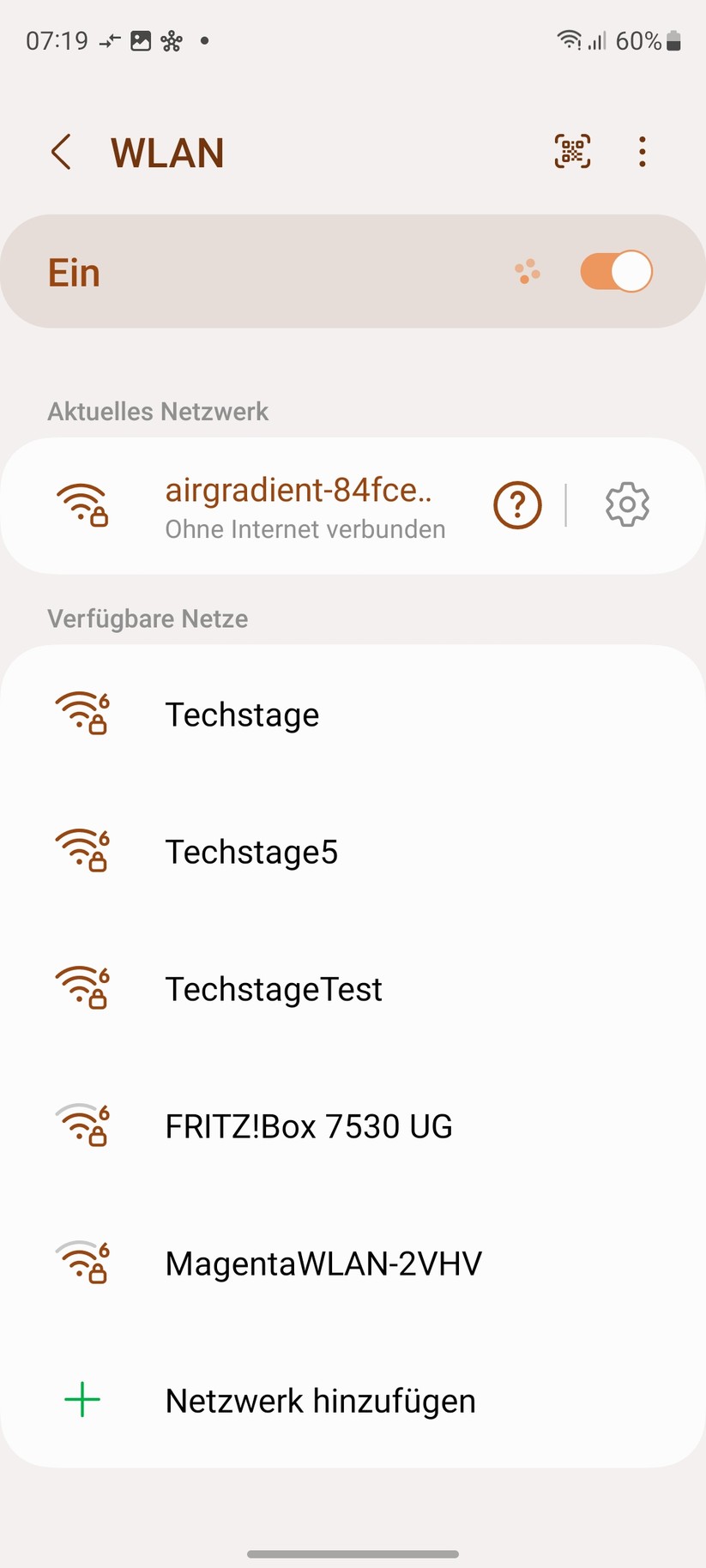Air GRadient One: Inbetriebnahme