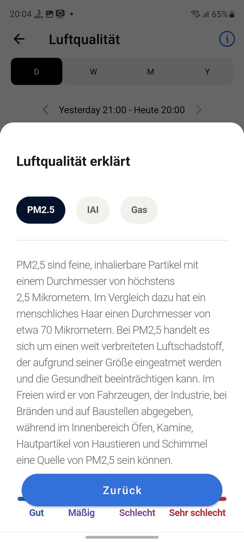 Philips AC3033/10: App, Einrichtung, Einstellungen