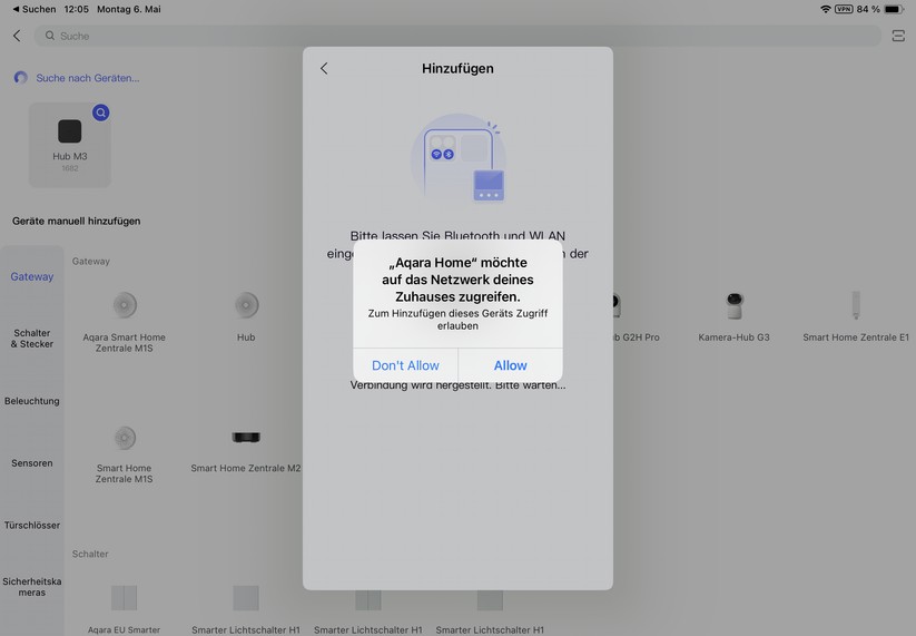 Inbetriebnahme des Aqara M3 mit der Aqara-App