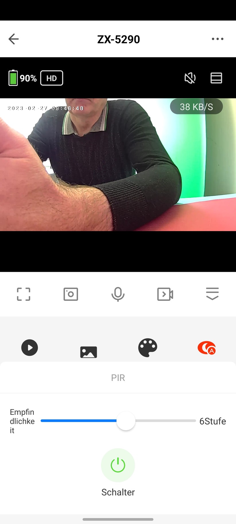 7Links-IPC-675: App, Inbetriebnahme, Einstellungen, Sichtfeld
