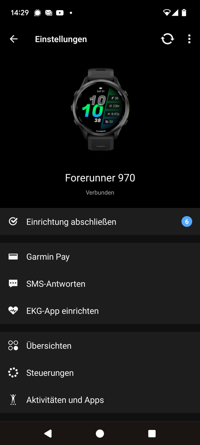 Garmin Forerunner 970 - Connect App