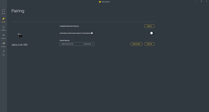 Jabra Evolve3 85 - Bilder Desktop-App