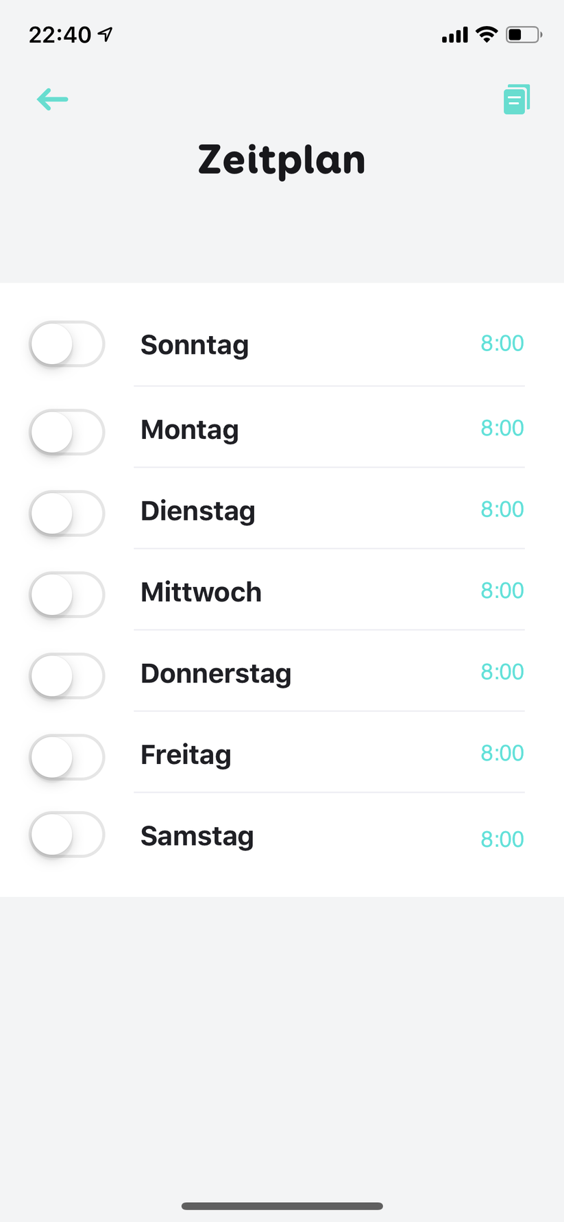 Zeitprogrammierung