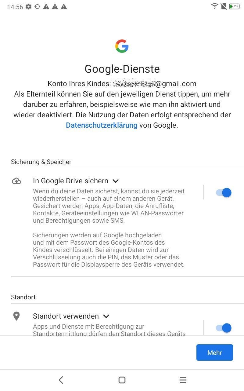 Family Link Einrichtung