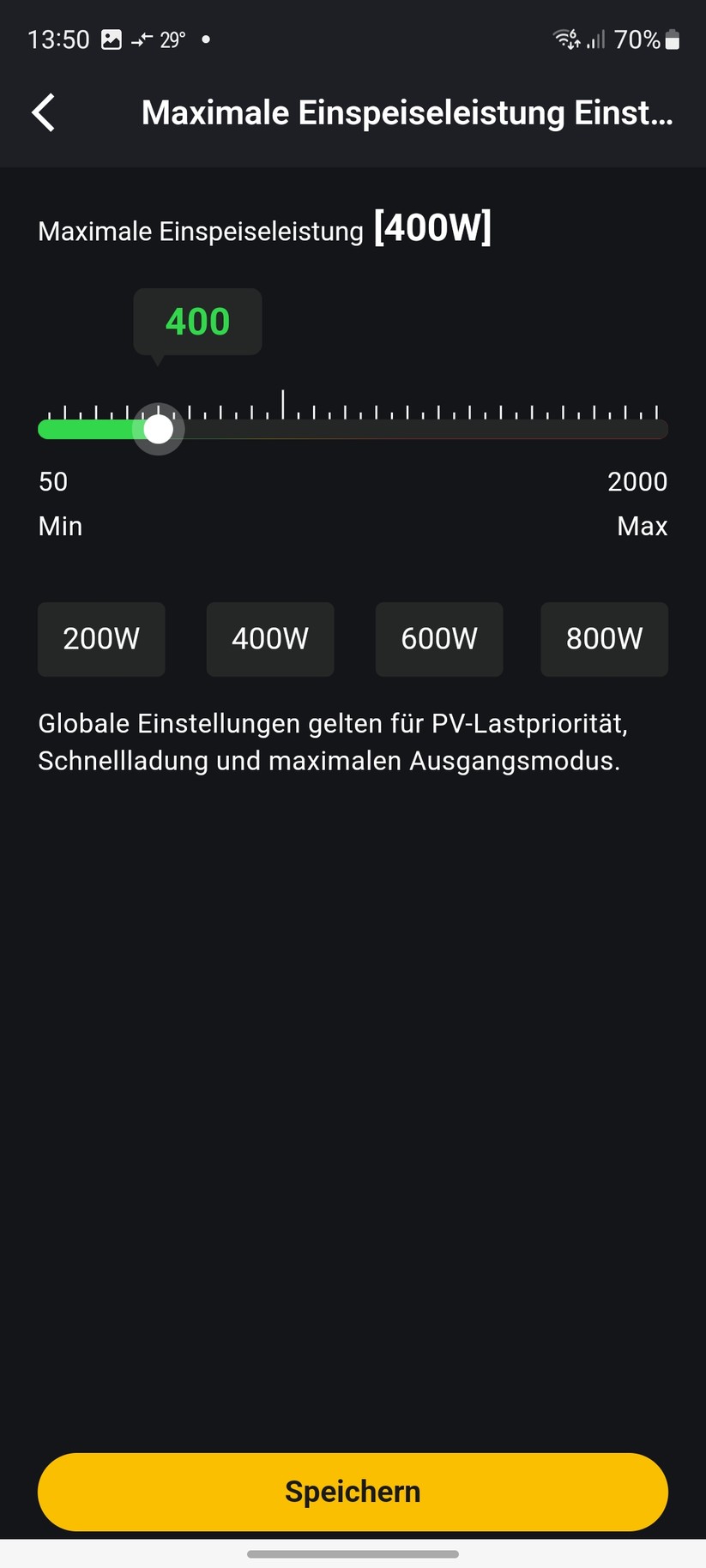  Einstellungen mit der App Alpha Lite