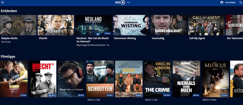 Über 2000 Serien und Filme? Da macht selbst Netflix große Augen. (Quelle: ARD)