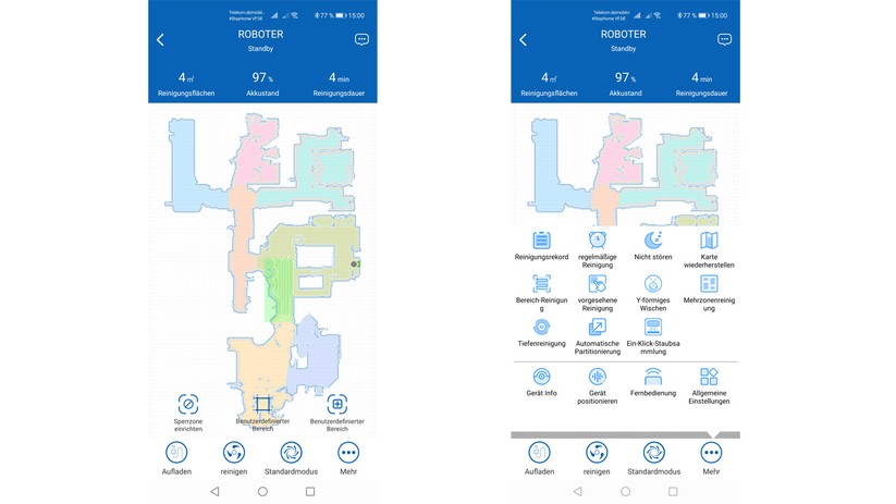 Die App von Proscenic kann viel, ist aber unübersichtlich